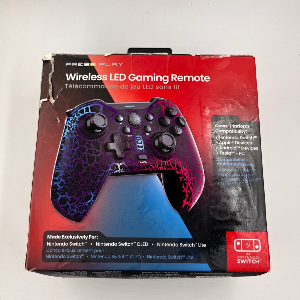 Press Play Wireless LED Gaming Remote Controller for‎ Nintendo Switch Android PC - Picture 2 of 3